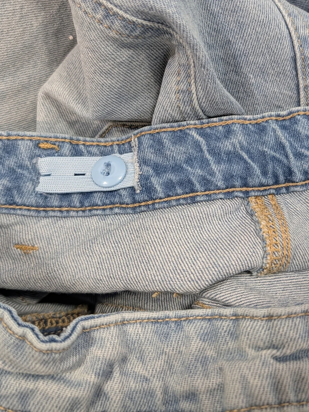 GAP Kids Patch Pocket Front Light Wash Wide Leg Girl's Jeans Size 18